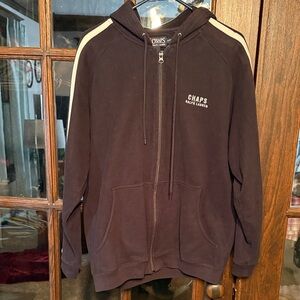 Chaps Black Zip‎ Up Sweater